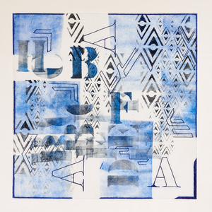 Blaues Alphabet von Simone Greser